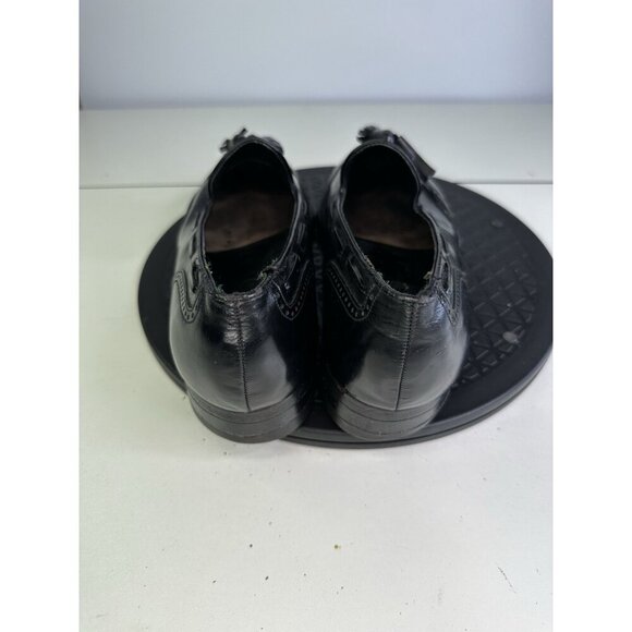 Florsheim Imperial Mens Leather Tasseled Loafers Shoes Size 9.5 C Black Slip On - Picture 8 of 9
